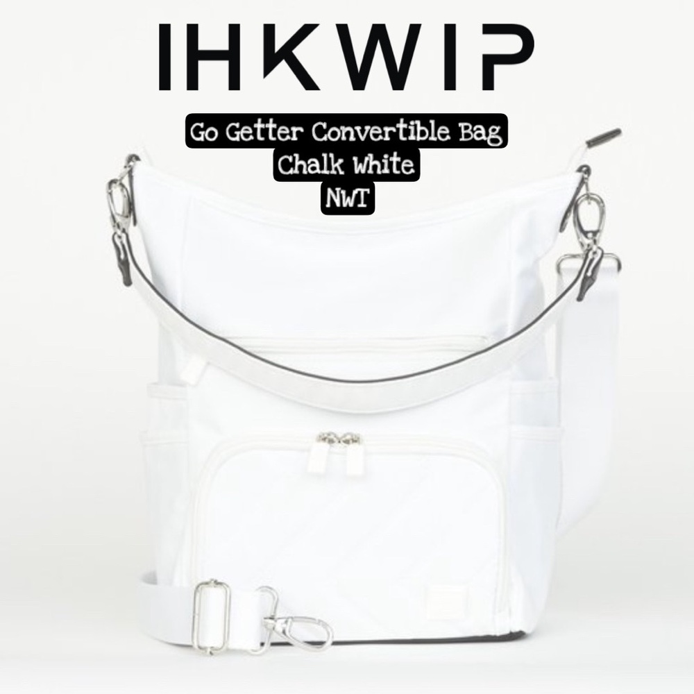 IHKWIP GO GETTER Shoulder Bag w/Crossbody Strap CHALK WHITE NWT